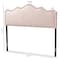 Baxton Studio Nadeen Light Pink Velvet Upholstered Queen Size Headboard 156-9341 - alternate 8